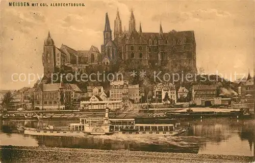 AK / Ansichtskarte Meissen_Elbe_Sachsen mit Kgl Albrechtsburg Meissen_Elbe_Sachsen