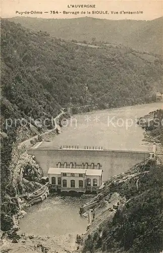 AK / Ansichtskarte Puy de Dome Barrage de la Sioule  Puy de Dome