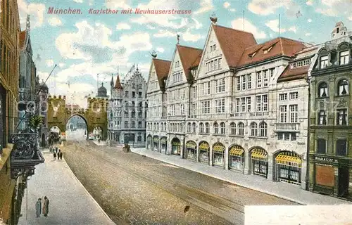 AK / Ansichtskarte Muenchen Karlsthor mit Neuhauserstrasse Muenchen