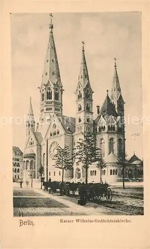 AK / Ansichtskarte Berlin Kaiser Wilhelm Gedaechtniskirche Berlin