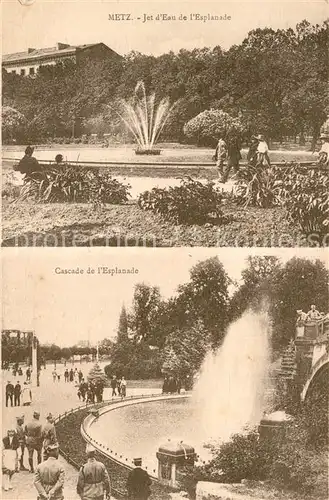 AK / Ansichtskarte Metz_Moselle Jet dEau de lEsplanade Cascade de l Esplanade Metz_Moselle