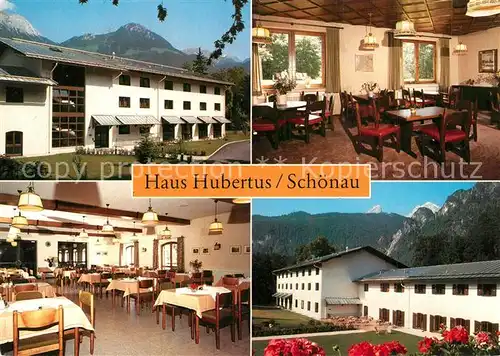 AK / Ansichtskarte Schoenau_Berchtesgaden Bundesbahn Sozialwerk Haus Hubertus Gastraeume Schoenau Berchtesgaden