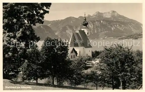 AK / Ansichtskarte Steinbach_Attersee Kirche See Steinbach Attersee