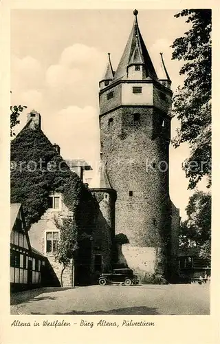 AK / Ansichtskarte Altena_Lenne Burg Pulverturm Altena_Lenne