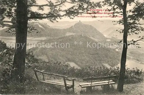 AK / Ansichtskarte Drachenfels Blick auf Petersberg am Rhein Drachenfels