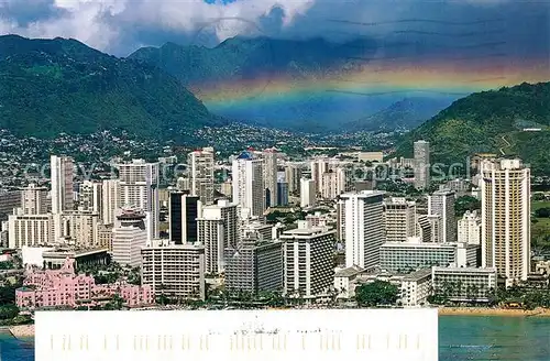 AK / Ansichtskarte Hawaii_US State Aerial view Waikiki Beach Hotels include The Royal Hawaiian 