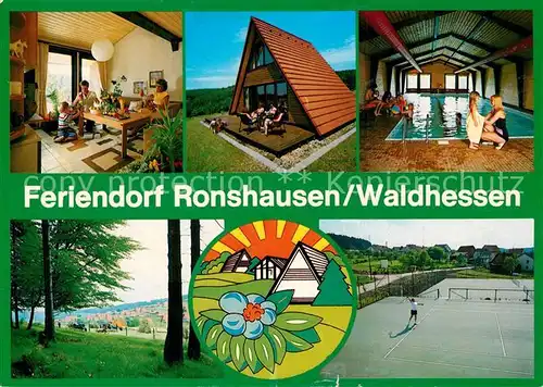 AK / Ansichtskarte Machtlos_Rotenburg_Fulda Feriendorf Bungalow Hallenbad Tennisplatz Landschaftspanorama Machtlos_Rotenburg_Fulda