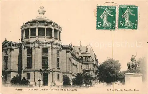 AK / Ansichtskarte Paris Le Musee Guimet Monument de Lafayette Paris