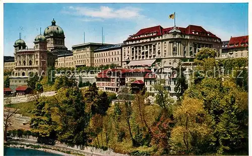 AK / Ansichtskarte Bern_BE House of Parliament Bellevue Palace Hotel Bern_BE