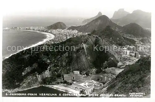 AK / Ansichtskarte Rio_de_Janeiro Panorama Praia Vermelha e Copacabana Rio_de_Janeiro