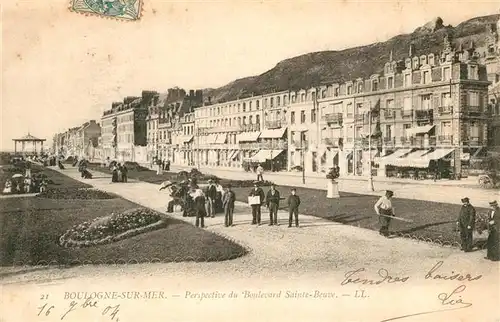 AK / Ansichtskarte Boulogne sur Mer Perspective du Boulevard Sainte Beure Boulogne sur Mer