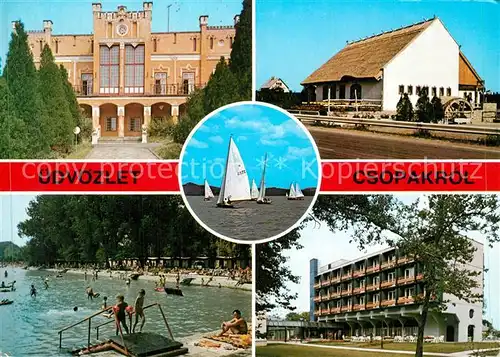 AK / Ansichtskarte Csopak Teilansichten Gebaeude Hotel Badestrand Csopak