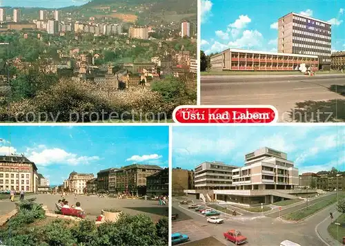 AK / Ansichtskarte Usti_nad_Labem Teilansichten Stadtzentrum Gebaeude Usti_nad_Labem