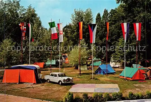 AK / Ansichtskarte Balatonfoeldvar Campingplatz Fahnen Balatonfoeldvar