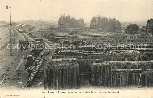 AK / Ansichtskarte Lens_Pas de Calais L emmagasinement des bois de soutenement Lens_Pas de Calais