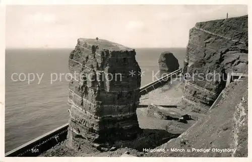 AK / Ansichtskarte Helgoland Kueste Moench und Prediger Hoyshoern Helgoland