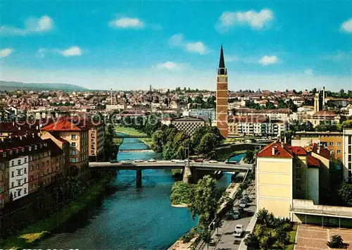 AK / Ansichtskarte Pforzheim Stadtpanorama Dreitaelerstadt Zusammenfluss von Enz und Nagold Pforzheim