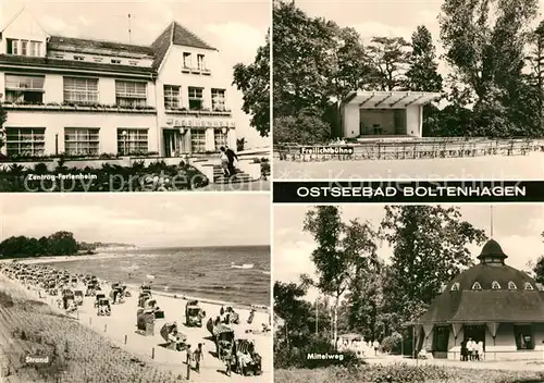 AK / Ansichtskarte Boltenhagen_Ostseebad Zentrag Ferienheim Freilichtbuehne Strand Mittelweg Boltenhagen_Ostseebad