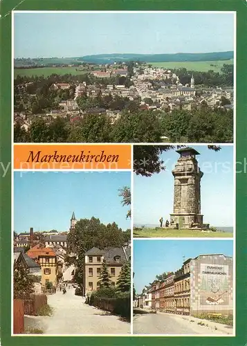 AK / Ansichtskarte Markneukirchen Panorama Trobitzschen Aussichtsturm Bienengarten Markneukirchen