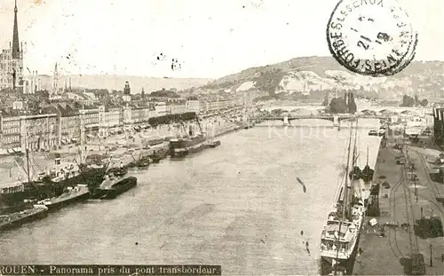 AK / Ansichtskarte Rouen Panorama pris du pont transpordeur Rouen