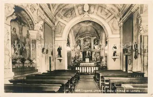 AK / Ansichtskarte Lugano_Lago_di_Lugano Interno della Chiesa di Loreto Lugano_Lago_di_Lugano