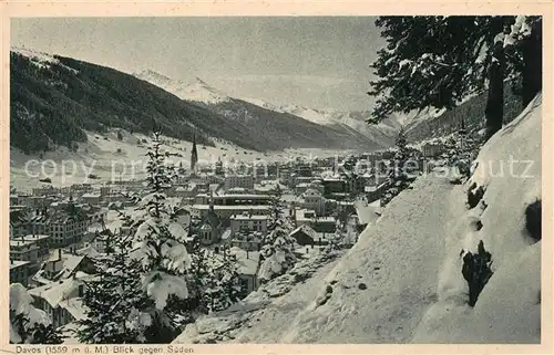 AK / Ansichtskarte Davos_GR Panorama Davos_GR