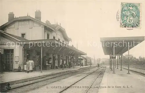 AK / Ansichtskarte Gretz Armainvilliers Les Quais de la Gare Gretz Armainvilliers