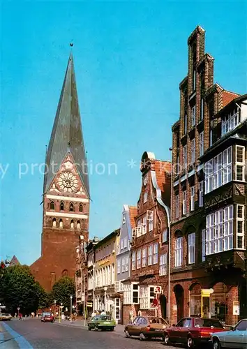 AK / Ansichtskarte Lueneburg Am Sande Giebelhaeuser Kirche Lueneburg