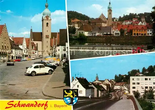 AK / Ansichtskarte Schwandorf Innenstadt Kirche Hauptstrasse Schwandorf