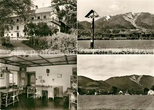 AK / Ansichtskarte Grafenaschau Lindenhof Erholungsheim der Inneren Mission Wegekreuz Alpen Ammergauer Alpen Grafenaschau