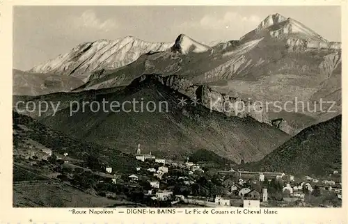 AK / Ansichtskarte Digne les Bains Le Pic de Couars et le Cheval blanc Digne les Bains