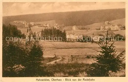 AK / Ansichtskarte Hahnenklee Bockswiese_Harz Blick von Rodelbahn Hahnenklee Bockswiese