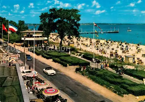 AK / Ansichtskarte Scharbeutz_Ostseebad Strand Seepromenade Scharbeutz_Ostseebad