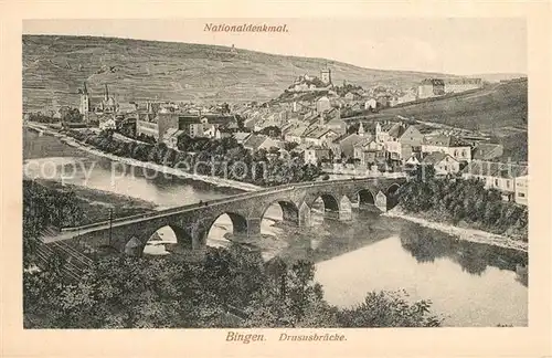 AK / Ansichtskarte Bingen_Rhein Drususbruecke Nationaldenkmal Bingen Rhein