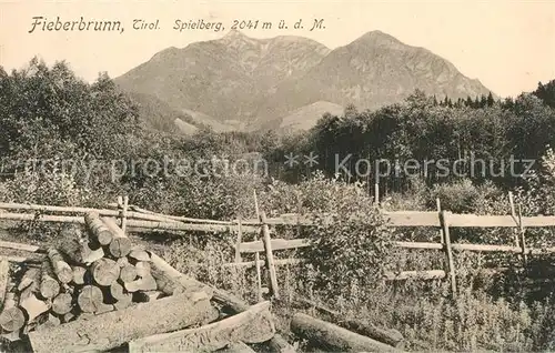 AK / Ansichtskarte Fieberbrunn_Tirol mit Spielberg Fieberbrunn Tirol