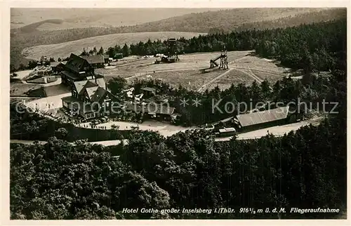 AK / Ansichtskarte Grosser_Inselsberg Fliegeraufnahme mit Hotel Gotha Grosser Inselsberg