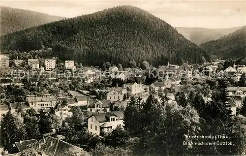 AK / Ansichtskarte Friedrichroda Panorama Blick nach dem Berg Gottlob Trinks Postkarte Friedrichroda