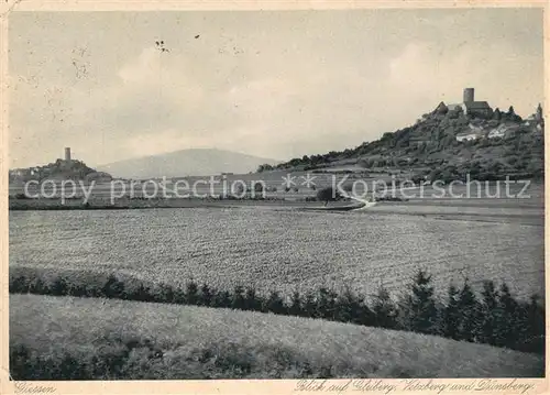 AK / Ansichtskarte Giessen_Lahn Landschaftspanorama Blick auf Gleiberg Vetzberg und Duensberg Giessen_Lahn