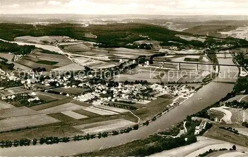 AK / Ansichtskarte Sinzing_Oberpfalz mit Bayerns laengster Autobahnbruecke Fliegeraufnahme Sinzing Oberpfalz