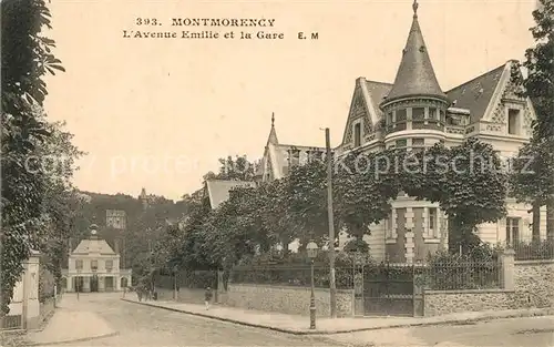 AK / Ansichtskarte Montmorency Avenue Emilie et la Gare Montmorency