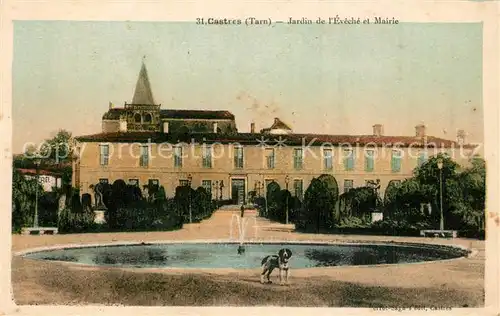 AK / Ansichtskarte Castres_Tarn Jardin de l Eveche Mairie Castres_Tarn