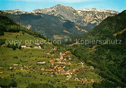 AK / Ansichtskarte Viktorsberg Feriendorf gegen Hoher Freschen Bregenzerwaldgebirge Alpen Fliegeraufnahme Viktorsberg