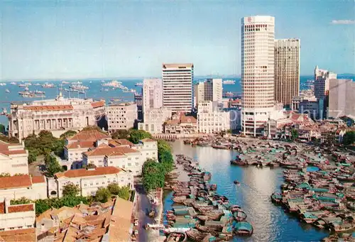 AK / Ansichtskarte Singapore Singapore River and big commercial buildings Singapore