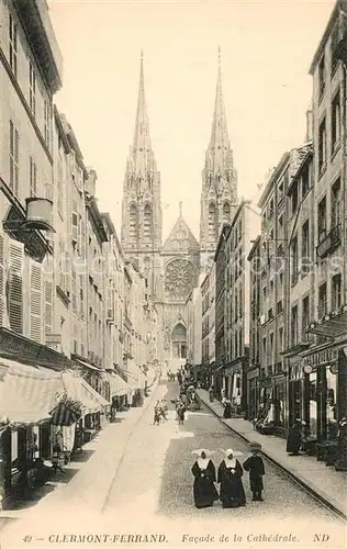 AK / Ansichtskarte Clermont_Ferrand_Puy_de_Dome Facade de la Cathedrale Clermont_Ferrand