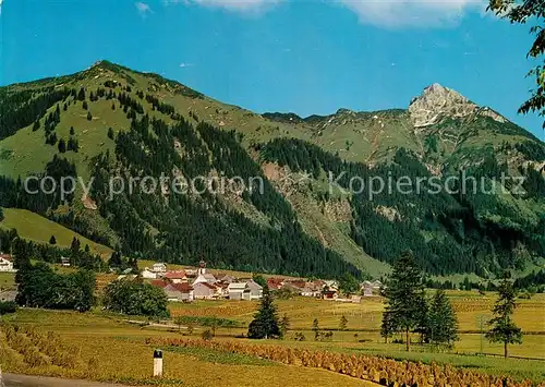 AK / Ansichtskarte Nesselwaengle_Tirol Panorama Hahnenkamm Gaichtspitze Tannheimer Berge Nesselwaengle_Tirol