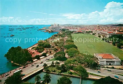 AK / Ansichtskarte Singapore Bird s eye view of Singapore water front Singapore