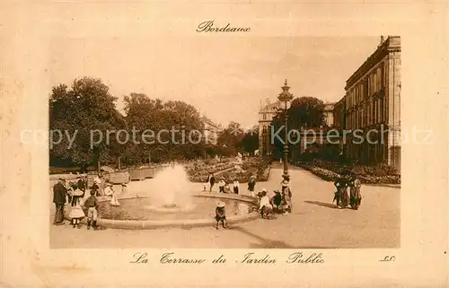 AK / Ansichtskarte Bordeaux Terrasse du Jardin Public Bordeaux