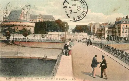 AK / Ansichtskarte Nantes_Loire_Atlantique Pont de la Rotonde et le Chateau Nantes_Loire_Atlantique