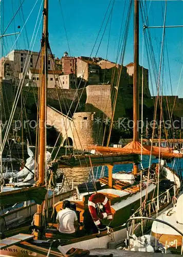 AK / Ansichtskarte Calvi Les voiliers amarres au quai de plaisance Citadelle Calvi