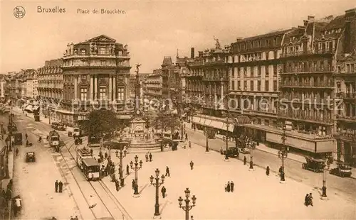 AK / Ansichtskarte Strassenbahn Bruxelles Place de Brouckere  